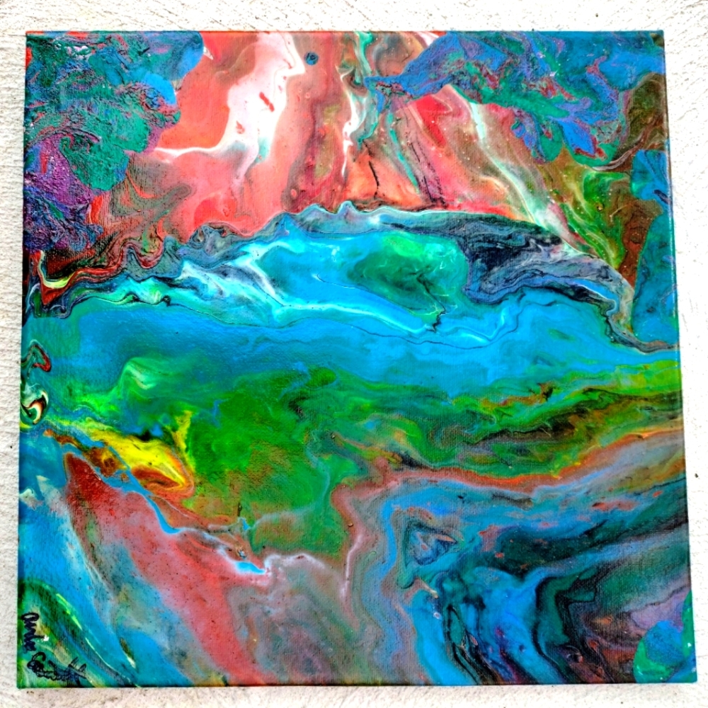"Falcon Frenzy" Canvas Painting